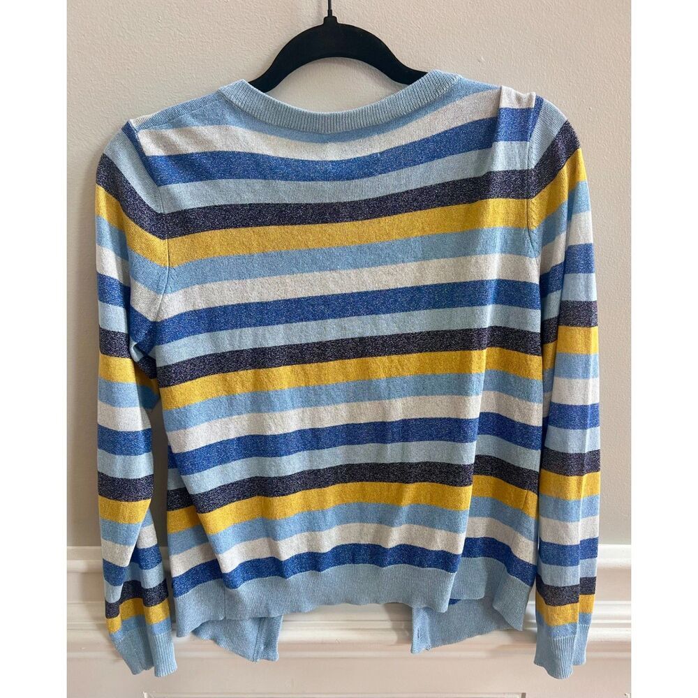 Low Price! NÜMPH Striped Cardigan Sweater Size Medium - Picture 2 of 5
